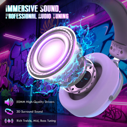 ATTACK SHARK L30Pro Wireless Gaming Headset, Detachable Microphone 7.1 Surround