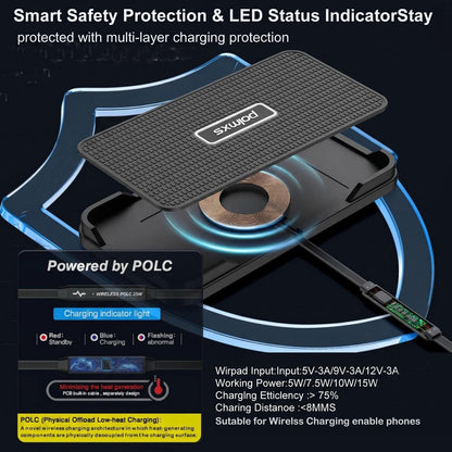 Wireless Charger, Wireless Car Charger Chargng Pad 15W Fast Wireless Phone Charger Cell Phone Cordless Charger Charging Mat Compatible with Iphone 11/12/12/14/15 Galaxy S21/S22/S23/24 (C12Y)