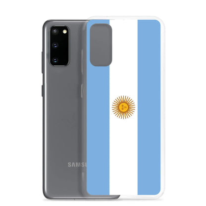 Coque Souple Antichoc pour Samsung avec Drapeau de l'Argentine