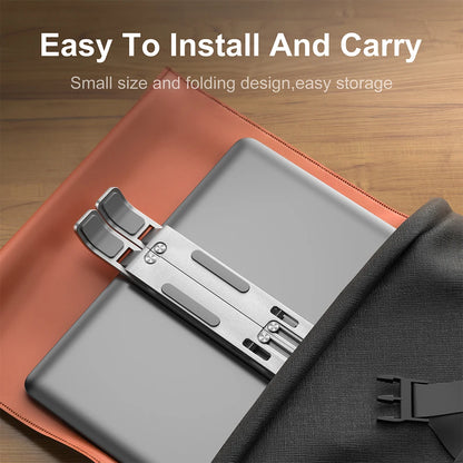 Adjustable Aluminum Alloy Laptop Holder Notebook Stand Lifting Cooling Bracket for Macbook Lenovo Portable Computer Accessories