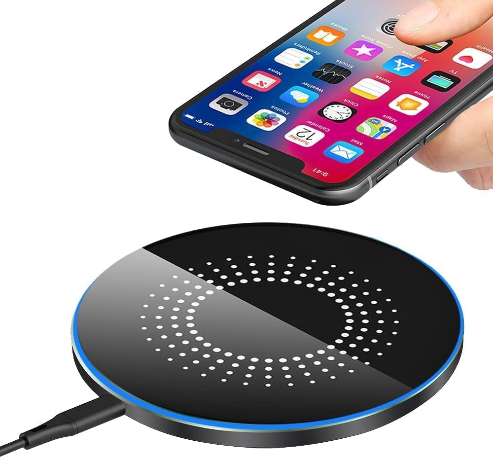 Wireless Charging Pad 20W, Fast Wireless Charger Wireless Phone Charger Compatible with Iphone 12/13/14/15/16, Inductive Charging Station Compatible with Samsung Galaxy S24/S23/S22/S21/Google Pixel