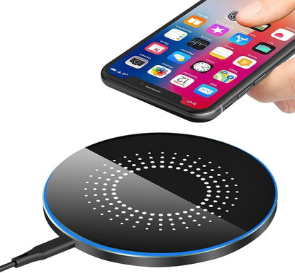 Wireless Charging Pad 20W, Fast Wireless Charger Wireless Phone Charger Compatible with Iphone 12/13/14/15/16, Inductive Charging Station Compatible with Samsung Galaxy S24/S23/S22/S21/Google Pixel