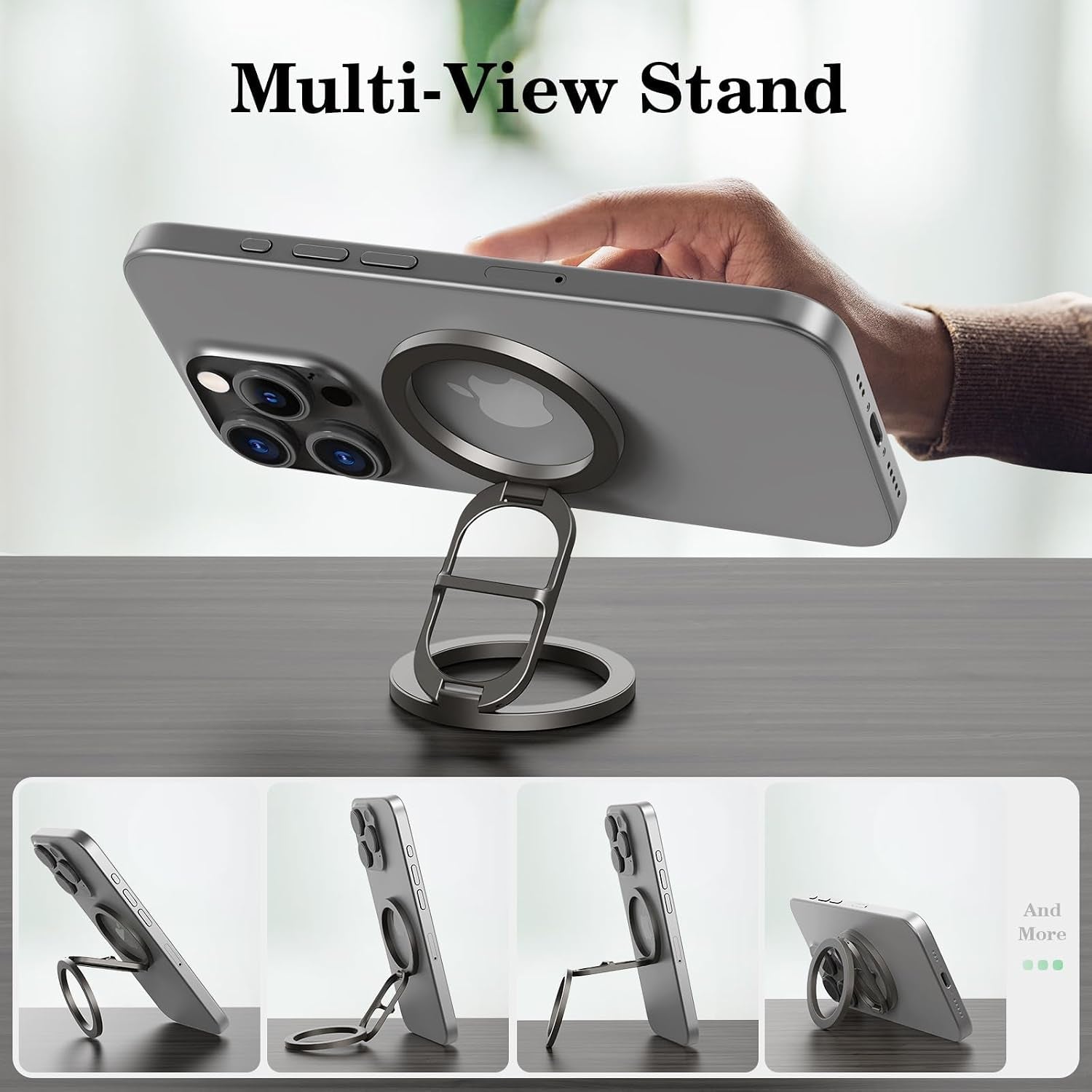 Magnetic Phone Grip for Magsafe, Dual-Sided Magnet Phone Ring Holder for Iphone 16/15/14/13/12 Samsung Google Magsafe Accessories