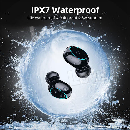 TWS Bluetooth 5.3 Waterproof Wireless Earbuds with LED Display - 2025 Model