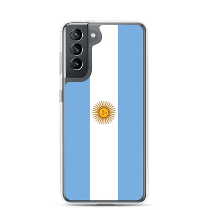 Coque Souple Antichoc pour Samsung avec Drapeau de l'Argentine