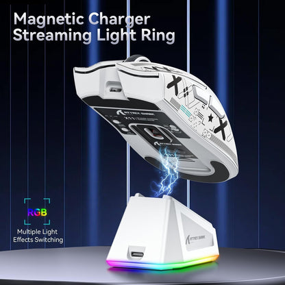 ATTACK SHARK X11 Tri-Mode Wireless Gaming Mouse with RGB Charging Dock, 22000DPI