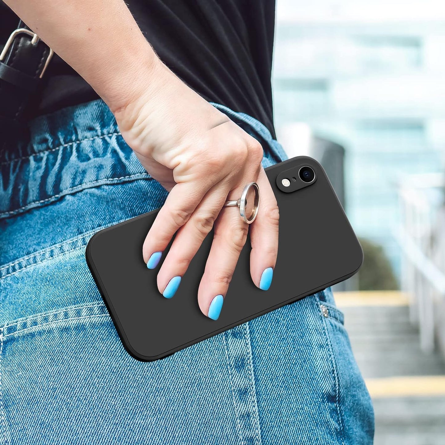 Silicone Case for Iphone XR Case, Premium Soft Liquid Silicone Rubber Full-Body Protective Shockproof Back Case Cover for Iphone XR 6.1 Inch
