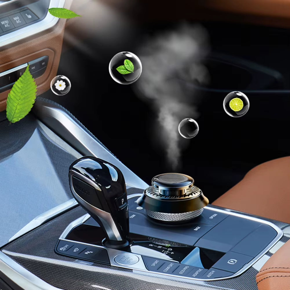 Solar-Powered Car Air Freshener with Rotating Aromatherapy Diffuser and Long-Lasting Essential Oils for Interior Deodorization