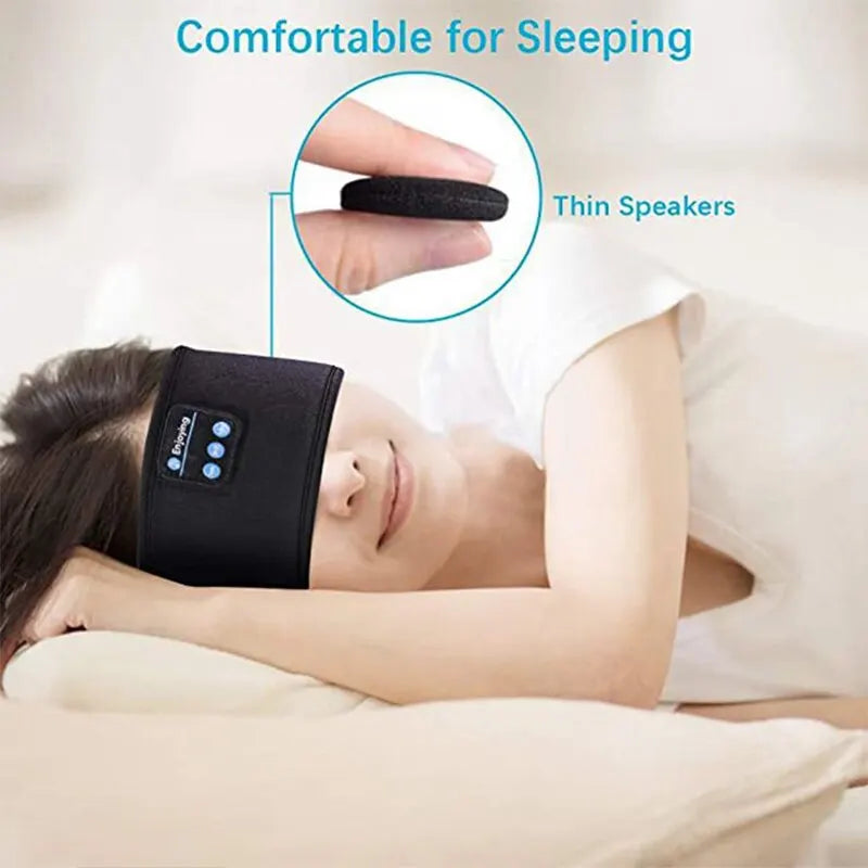 Bluetooth Wireless Sports Earphones and Sleep Mask Headband for Music Listening