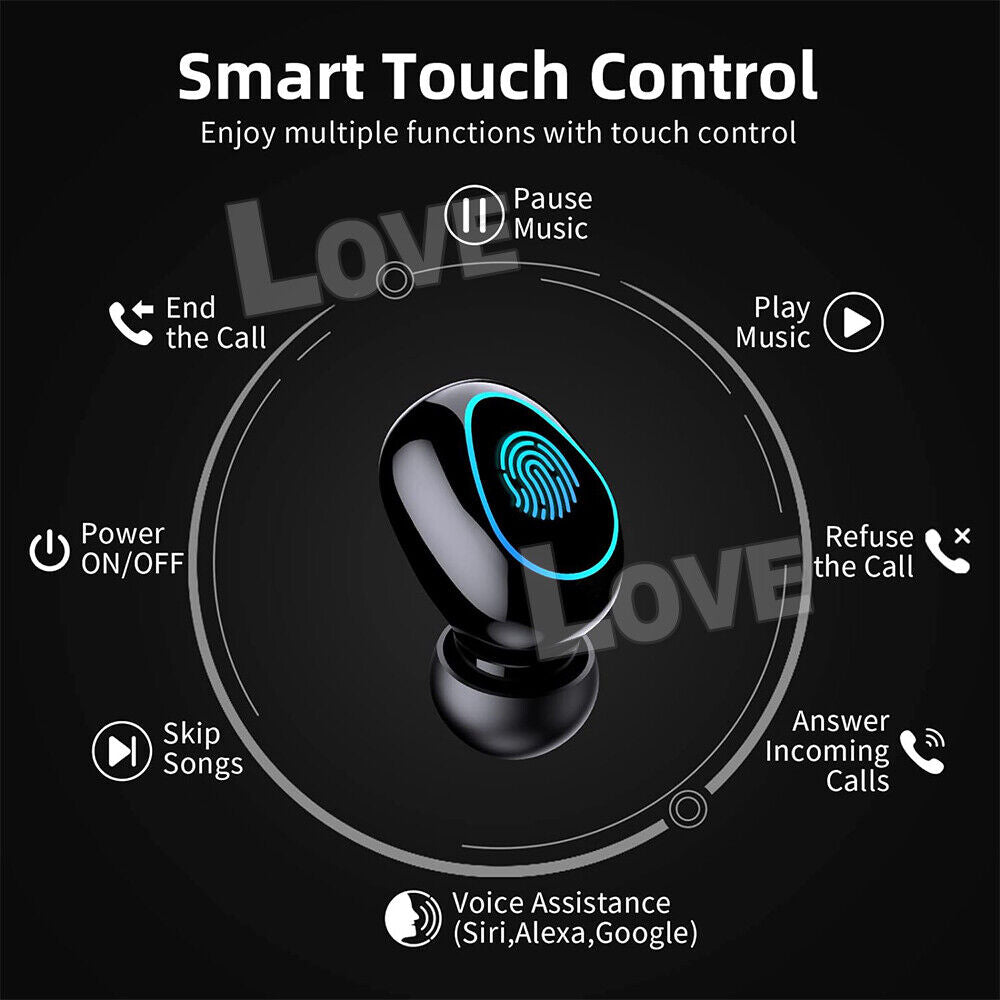 TWS Bluetooth 5.3 Waterproof Wireless Earbuds with LED Display - 2025 Model