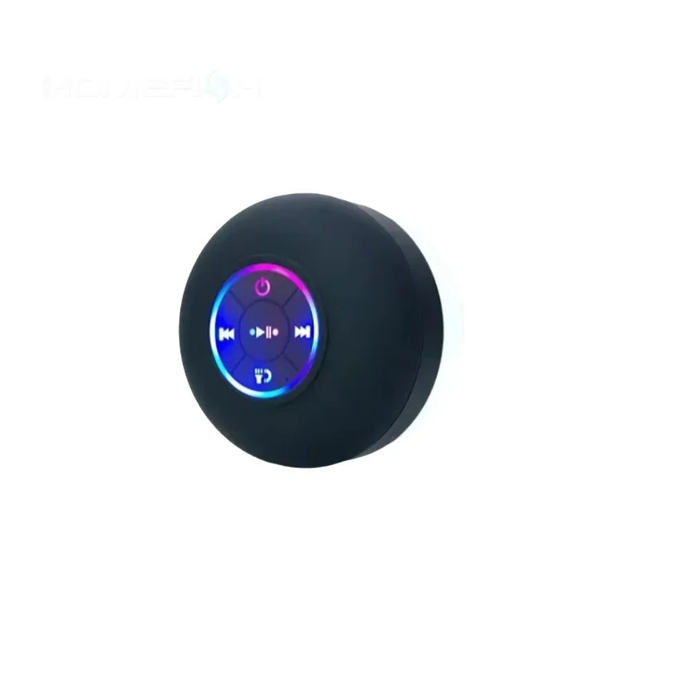 Mini Portable Large Suction Cup Speaker New Bathroom Waterproof Wireless LED Bluetooth Speaker Outdoor Sports Stereo Speaker