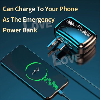 TWS Bluetooth 5.3 Waterproof Wireless Earbuds with LED Display - 2025 Model