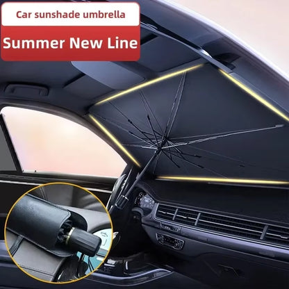 Car Sunshade Umbrella - Premium Windshield Protector for Summer Sun and Interior Shielding