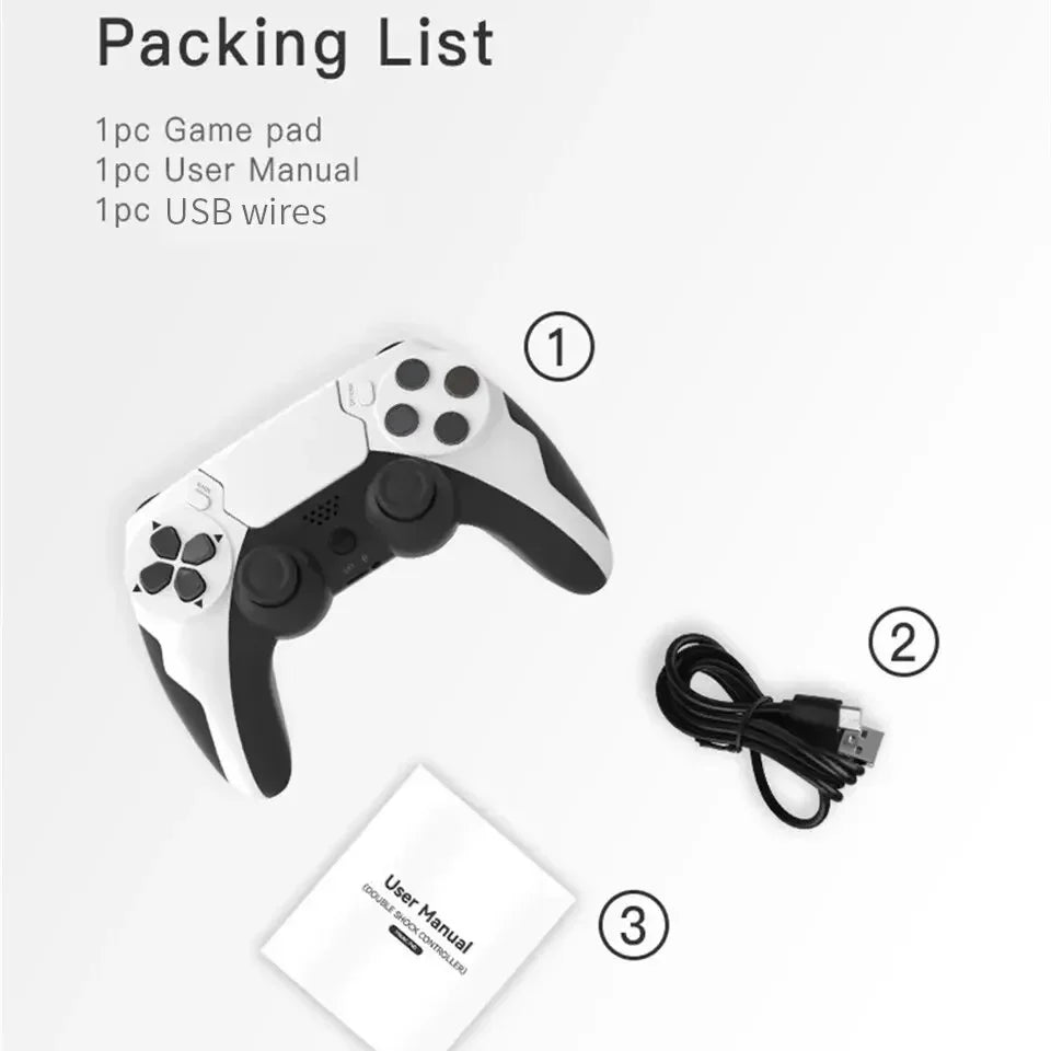 GAMINJA P48 Wireless Gamepad with Six Axis Gyroscope Game Controller for PS4 PS3 Console Wins 7 8 10 Dual Vibration PC Joystick
