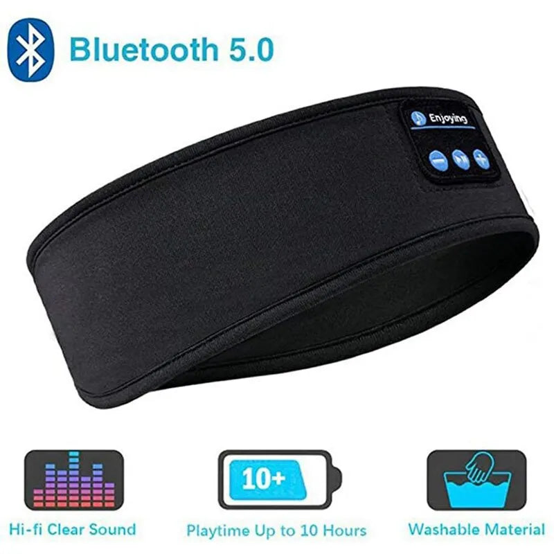 Bluetooth Wireless Sports Earphones and Sleep Mask Headband for Music Listening