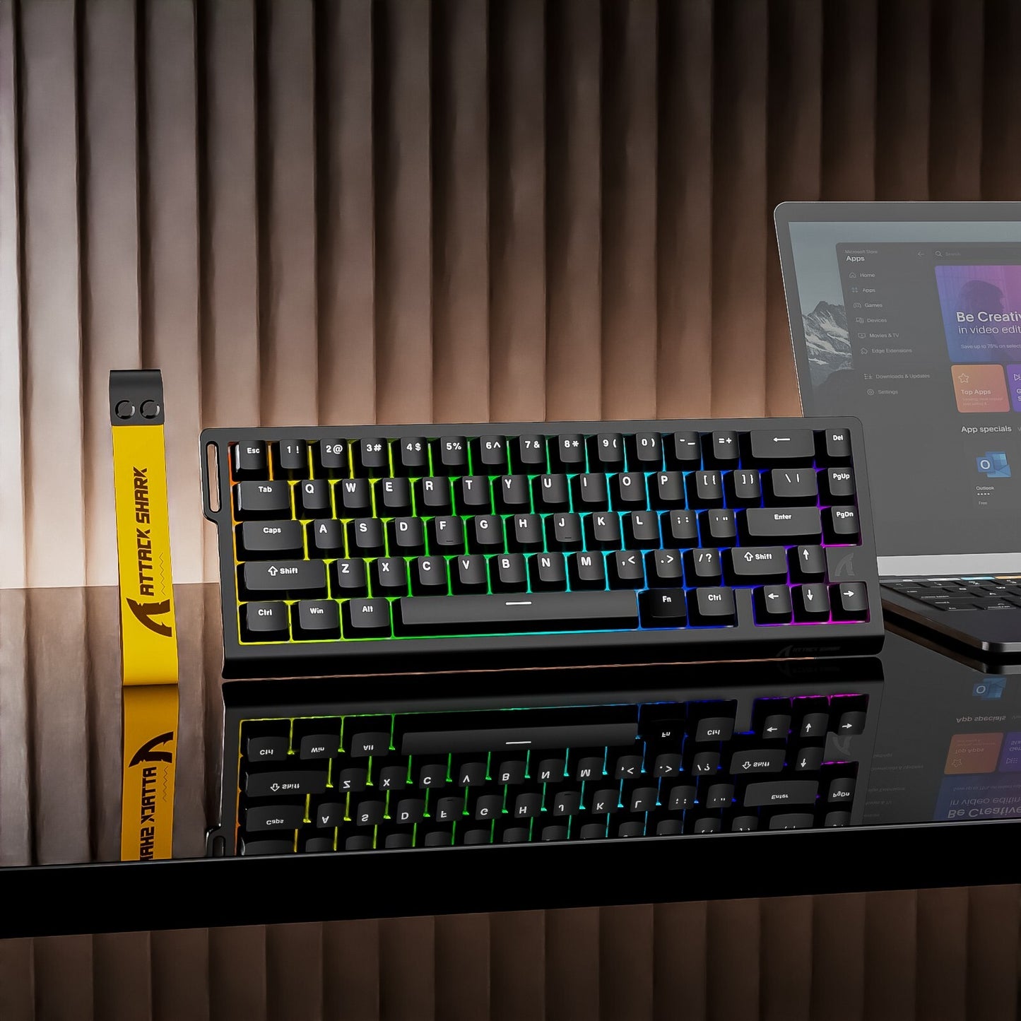 ATTACK SHARK X68 HE Rapid Trigger Mechanical Keyboard Magnetic Switch 60% Wired