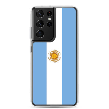 Coque Souple Antichoc pour Samsung avec Drapeau de l'Argentine
