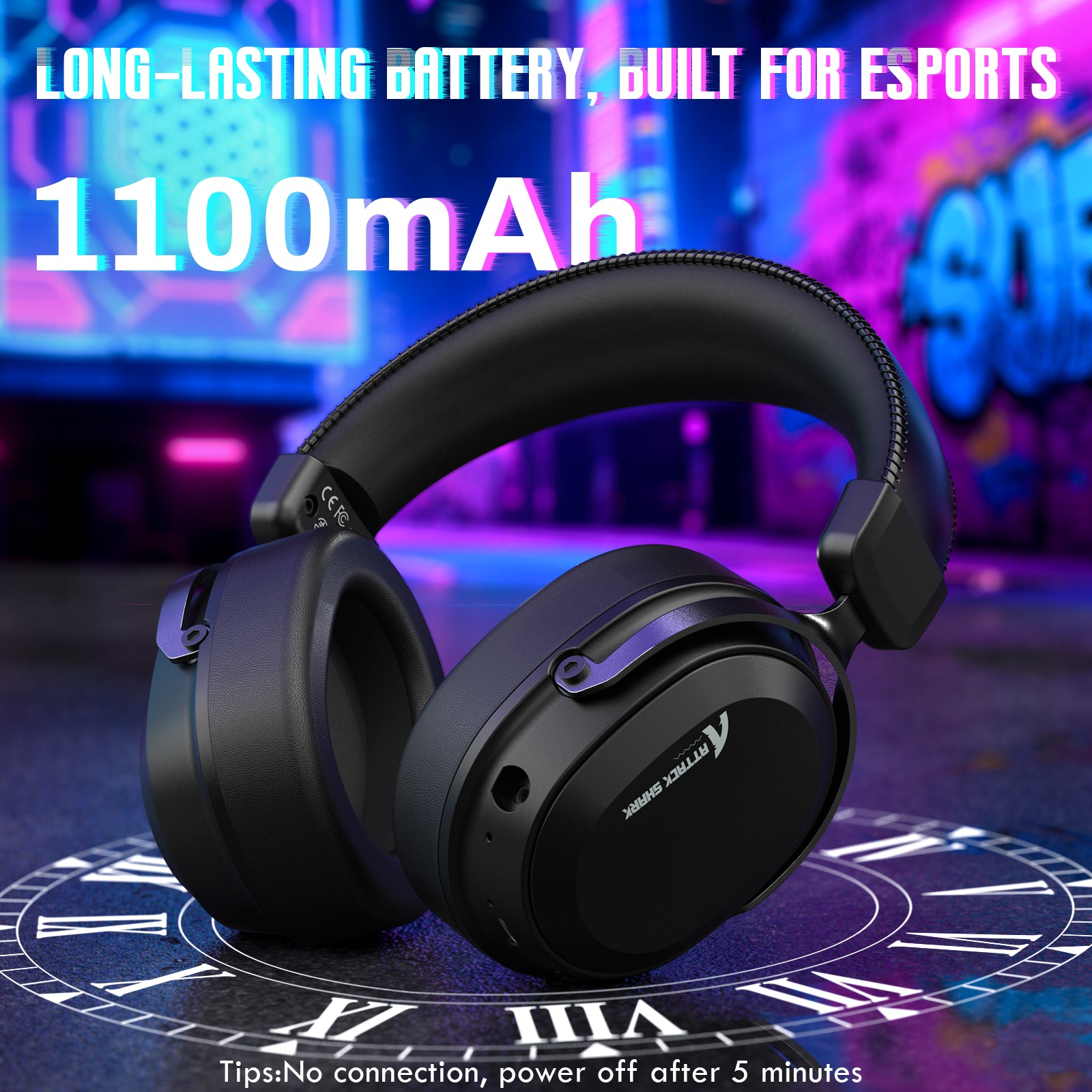 ATTACK SHARK L30Pro Wireless Gaming Headset, Detachable Microphone 7.1 Surround