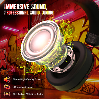 ATTACK SHARK L30Pro Wireless Gaming Headset, Detachable Microphone 7.1 Surround