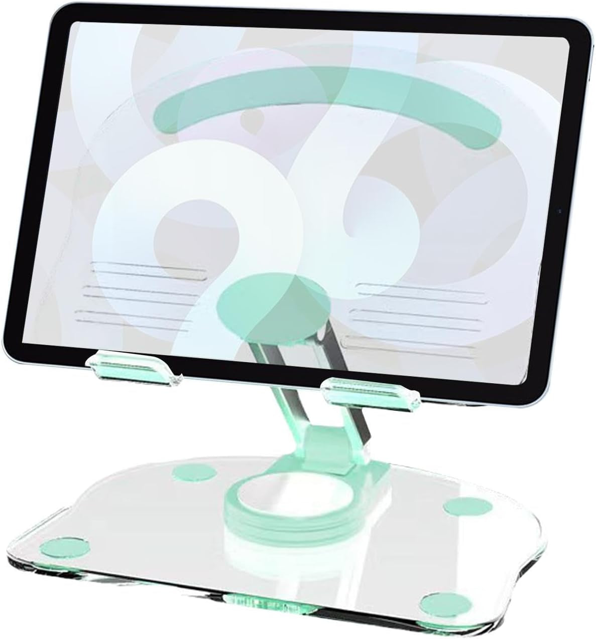 Tablet Stand Holder - Foldable Transparent Acrylic Tablet Stand for Desk | Fashionable and Multipurpose Desktop Tablet Stand for Tablets and Mobile Phones