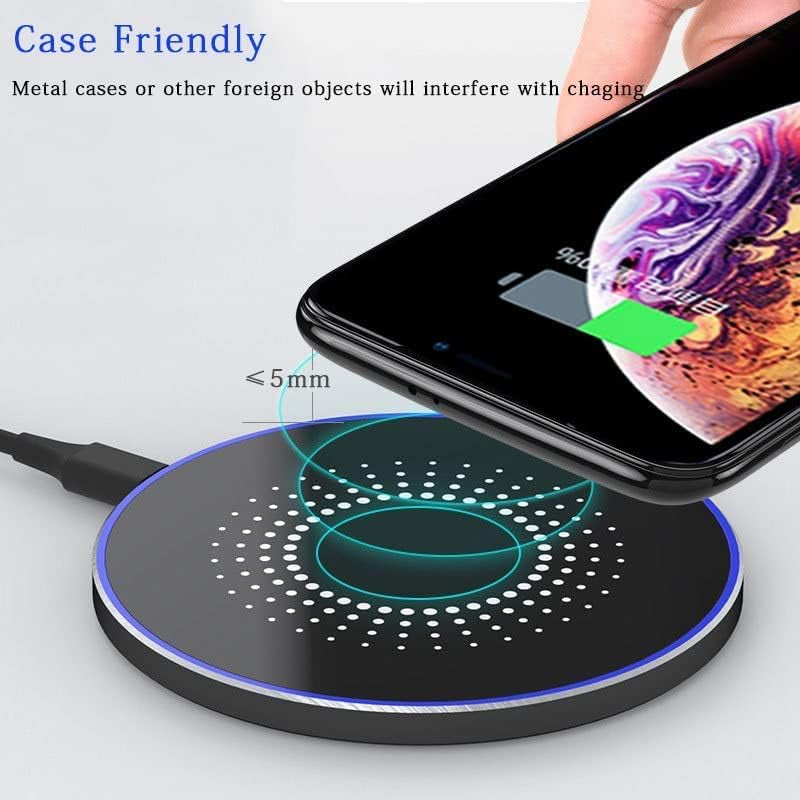 Wireless Charging Pad 20W, Fast Wireless Charger Wireless Phone Charger Compatible with Iphone 12/13/14/15/16, Inductive Charging Station Compatible with Samsung Galaxy S24/S23/S22/S21/Google Pixel