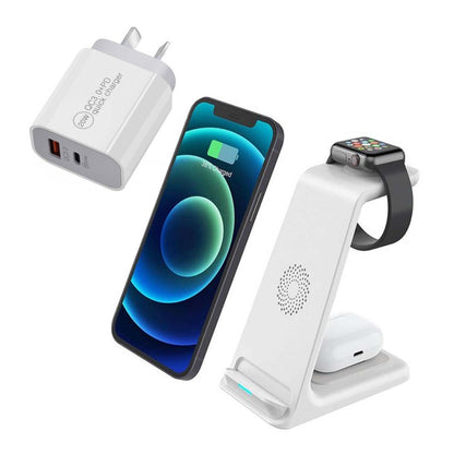 15W Fast Wireless Charging Stand for Samsung, iPhone, and LG Devices