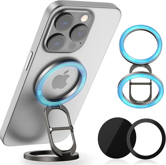 Magnetic Phone Grip for Magsafe, Dual-Sided Magnet Phone Ring Holder for Iphone 16/15/14/13/12 Samsung Google Magsafe Accessories