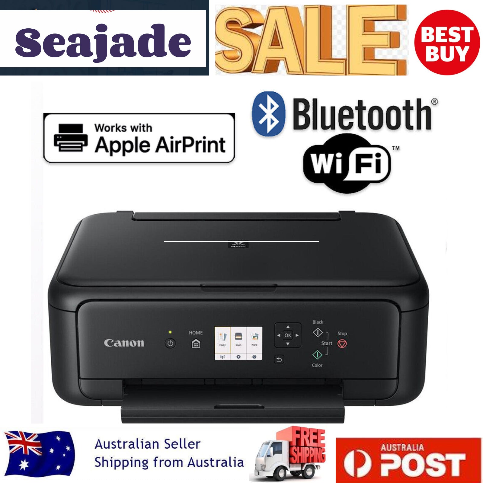 Canon PIXMA Wireless All-In-One Inkjet Printer with Scanner and Bluetooth Connectivity for Home Use