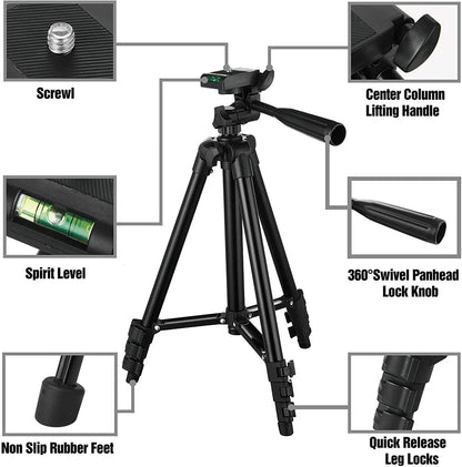 Professional Smartphone Tripod: Portable Cell Phone Stand for Selfies and Photography