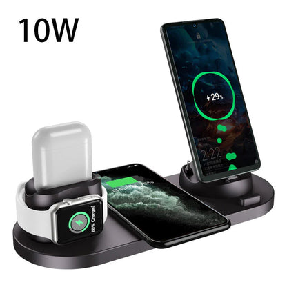 6-in-1 Wireless Fast Charging Dock Station for iPhone and Apple Watch