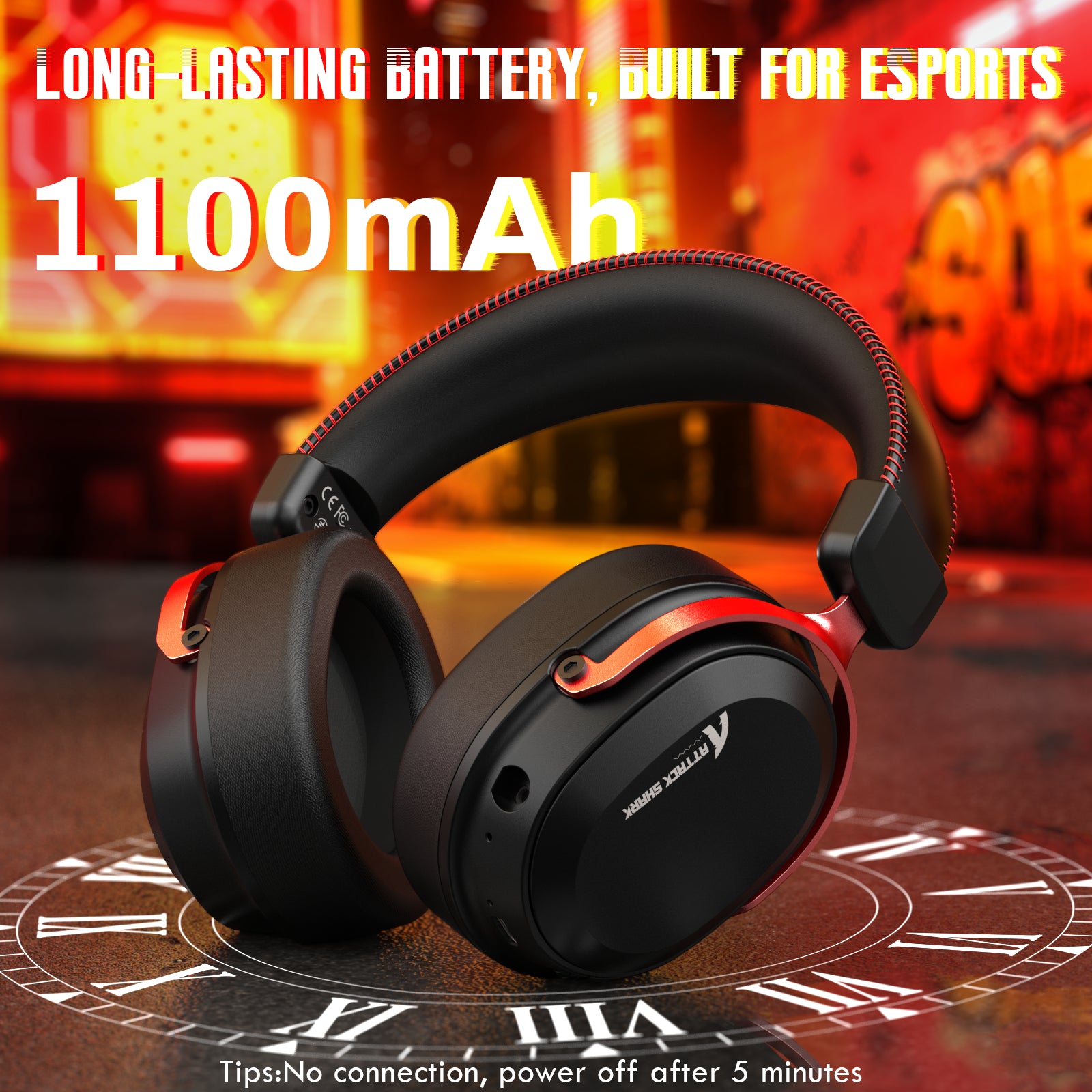 ATTACK SHARK L30Pro Wireless Gaming Headset, Detachable Microphone 7.1 Surround