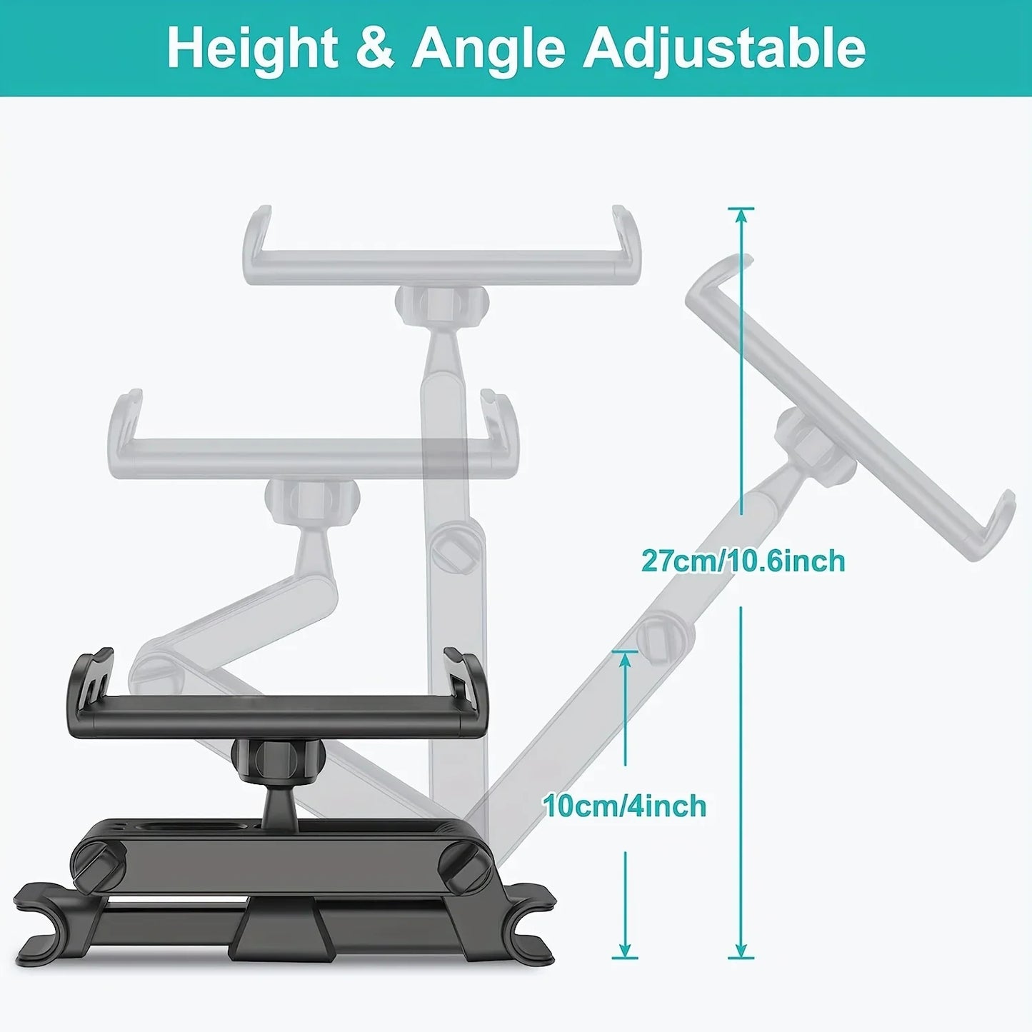 Tablet Stand, Car Headrest, Tablet Stand, and Children'S Extended Arm Car Rear Seat Installation Tablet Stand Are Compatible Wit