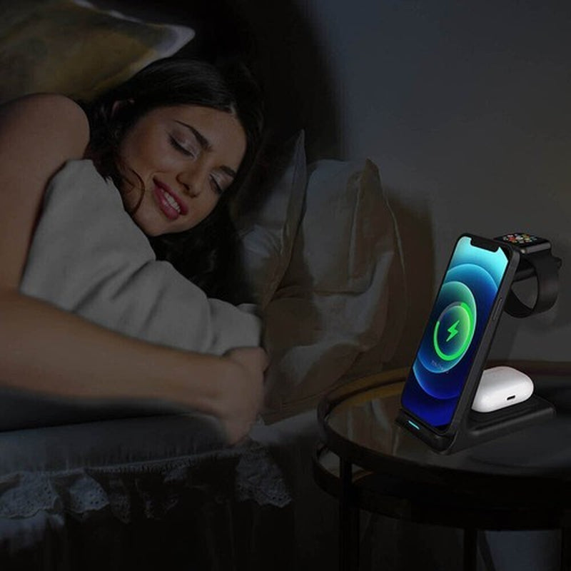 15W Fast Wireless Charging Stand for Samsung, iPhone, and LG Devices