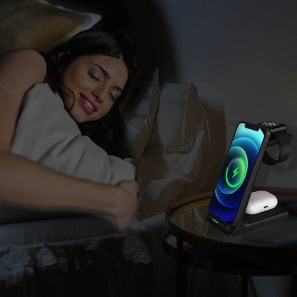 15W Fast Wireless Charging Stand for Samsung, iPhone, and LG Devices