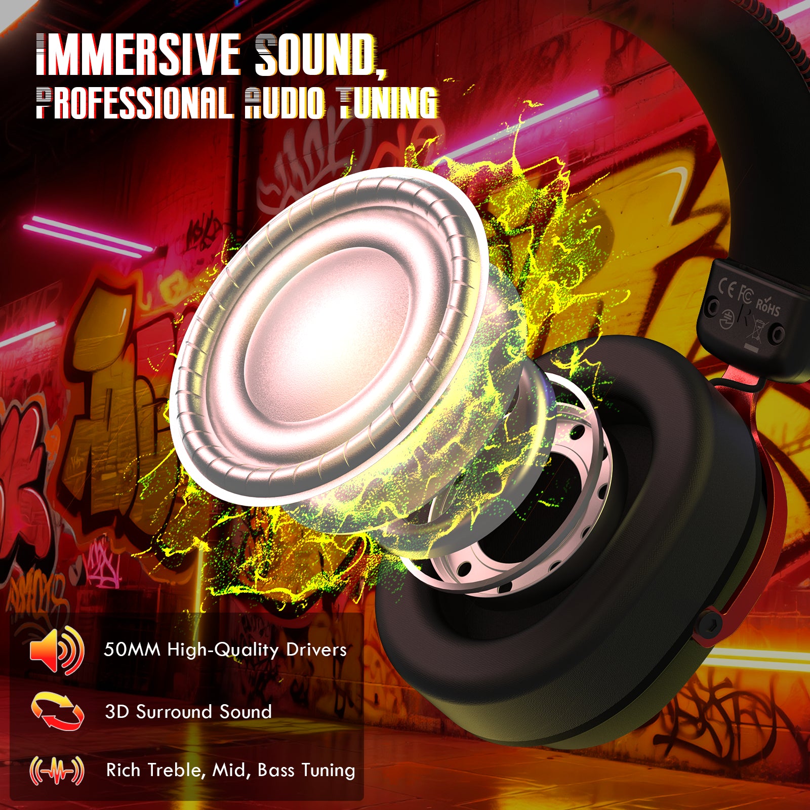 ATTACK SHARK L30Pro Wireless Gaming Headset, Detachable Microphone 7.1 Surround