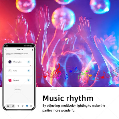 Smart Life APP Tuya Bluetooth LED Bulb Dimmable 15W 18W E27 B22 220V RGBCW Color Change Lamps Group Control Music Rhythm Timing