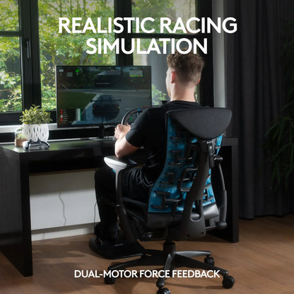 Logitech G29 Driving Force Racing Wheel with Pedals - Advanced Force Feedback, Stainless Steel Paddle Shifters, Leather Grip, USB Connectivity for PS5, PS4, PC, and Mac - Black