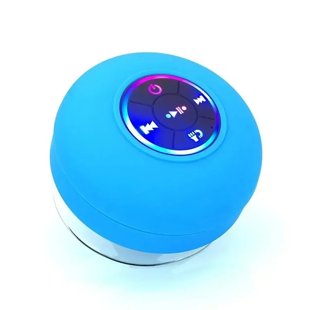 Mini Portable Large Suction Cup Speaker New Bathroom Waterproof Wireless LED Bluetooth Speaker Outdoor Sports Stereo Speaker