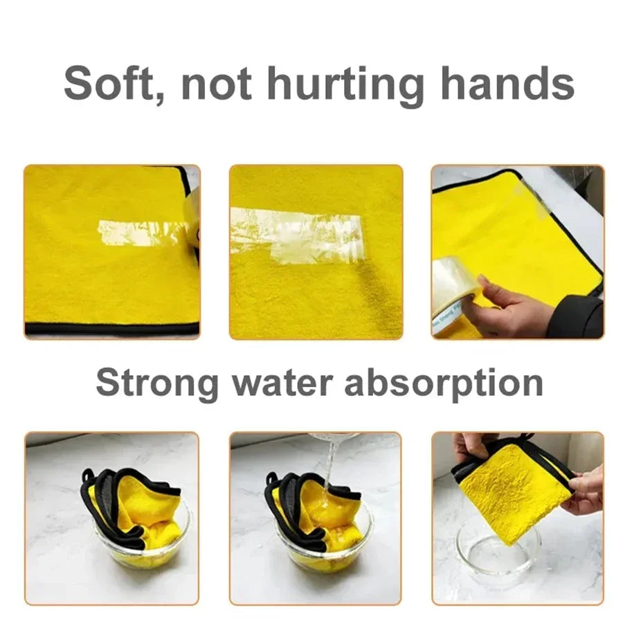 Professional Microfiber Car Cleaning Towels - Available in 1, 2, or 6 Pack for Effective Car Washing and Detailing