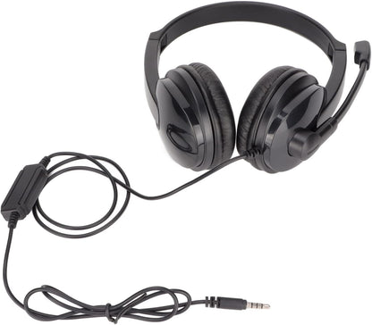 Gaming Headset, over Ear Headphones with Noise Canceling Mic, Stereo Bass Sound, Soft Memory Foam, Foldable for PC, Nintendo Switch