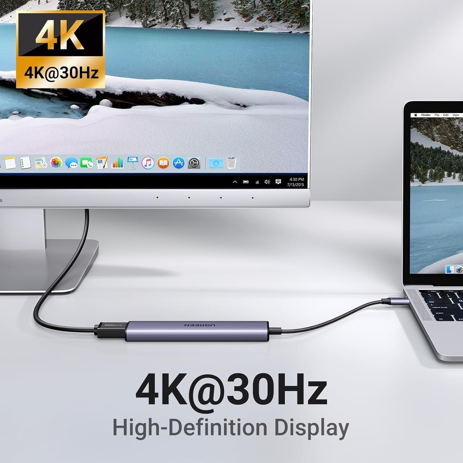 UGREEN Revodok 105 USB C Hub 5 in 1 Multiport Adapter 4K HDMI, 100W Power Au