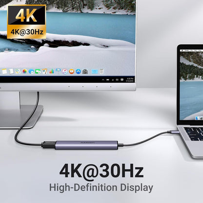 UGREEN Revodok 105 USB C Hub 5 in 1 Multiport Adapter 4K HDMI, 100W Power Au