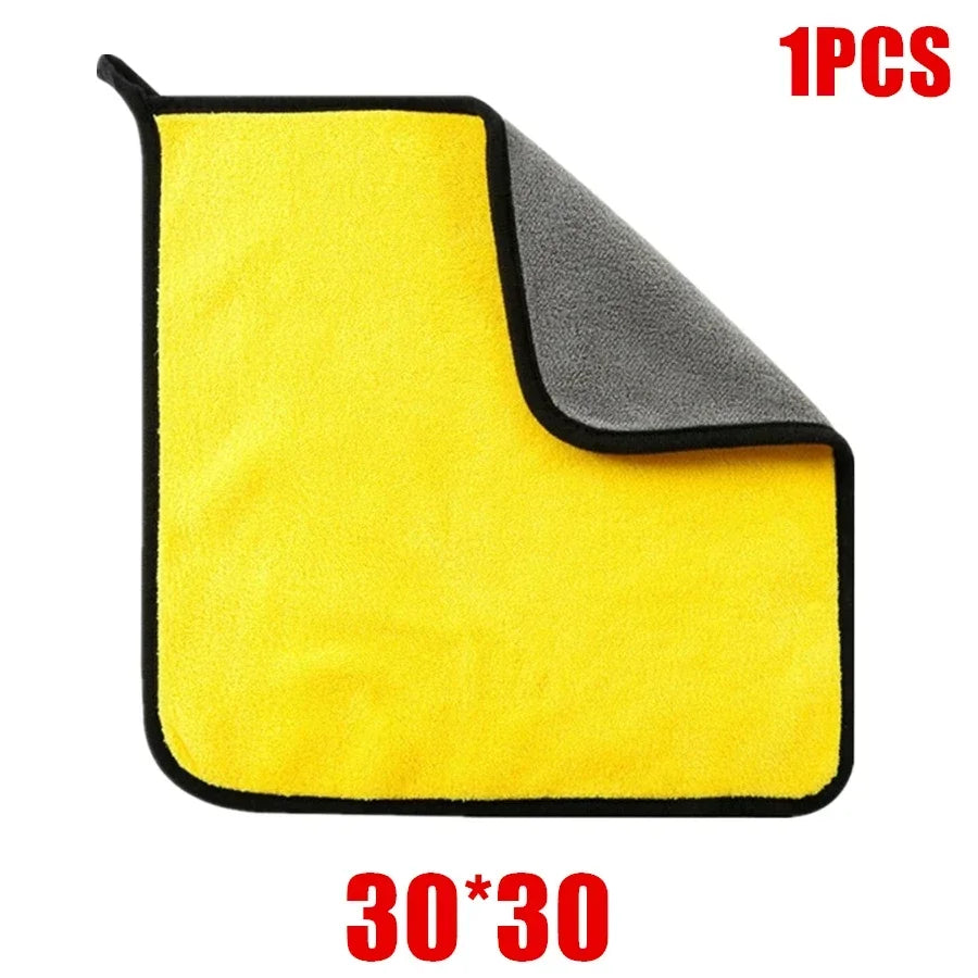 Professional Microfiber Car Cleaning Towels - Available in 1, 2, or 6 Pack for Effective Car Washing and Detailing