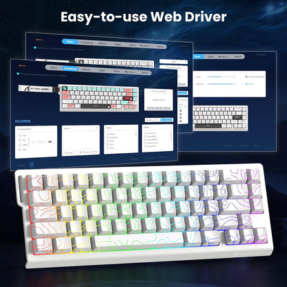 ATTACK SHARK X68 HE Rapid Trigger Mechanical Keyboard Magnetic Switch 60% Wired