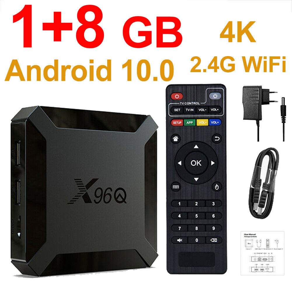 X96Q HD Android 10.0 Smart TV Box UHD 4K WIFI Media Player HDMI 8GB 16GB AU PLUG