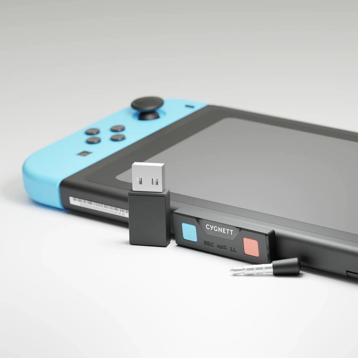 Cygnett Wireless Audio Adapter for Nintendo Switch - in use