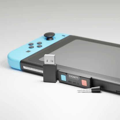 Cygnett Wireless Audio Adapter for Nintendo Switch - in use