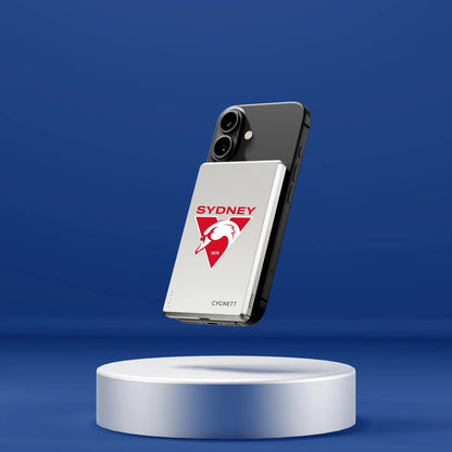Cygnett 5K Magnetic Wireless Power Bank AFL Sydney Swans