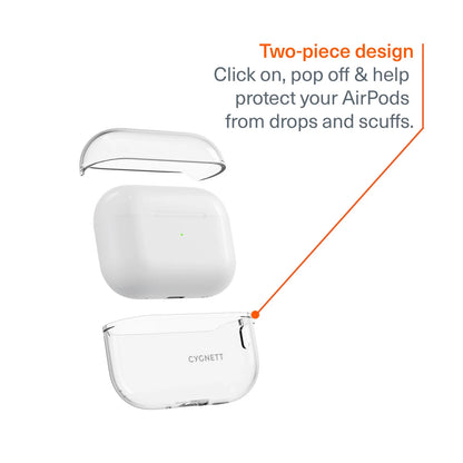 Cygnett Clear Protective Case for AirPods Pro Gen 3 - side