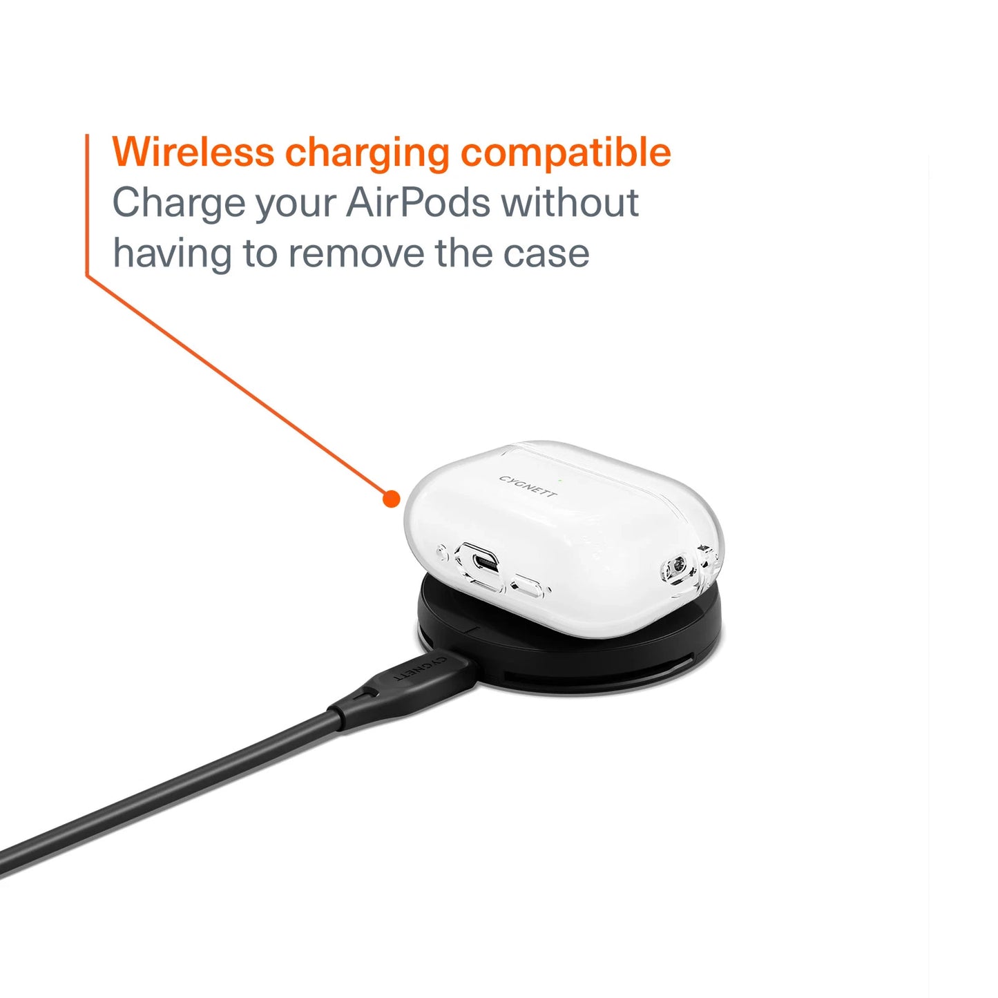 Cygnett Clear Protective Case for AirPods Pro Gen 3 - detail